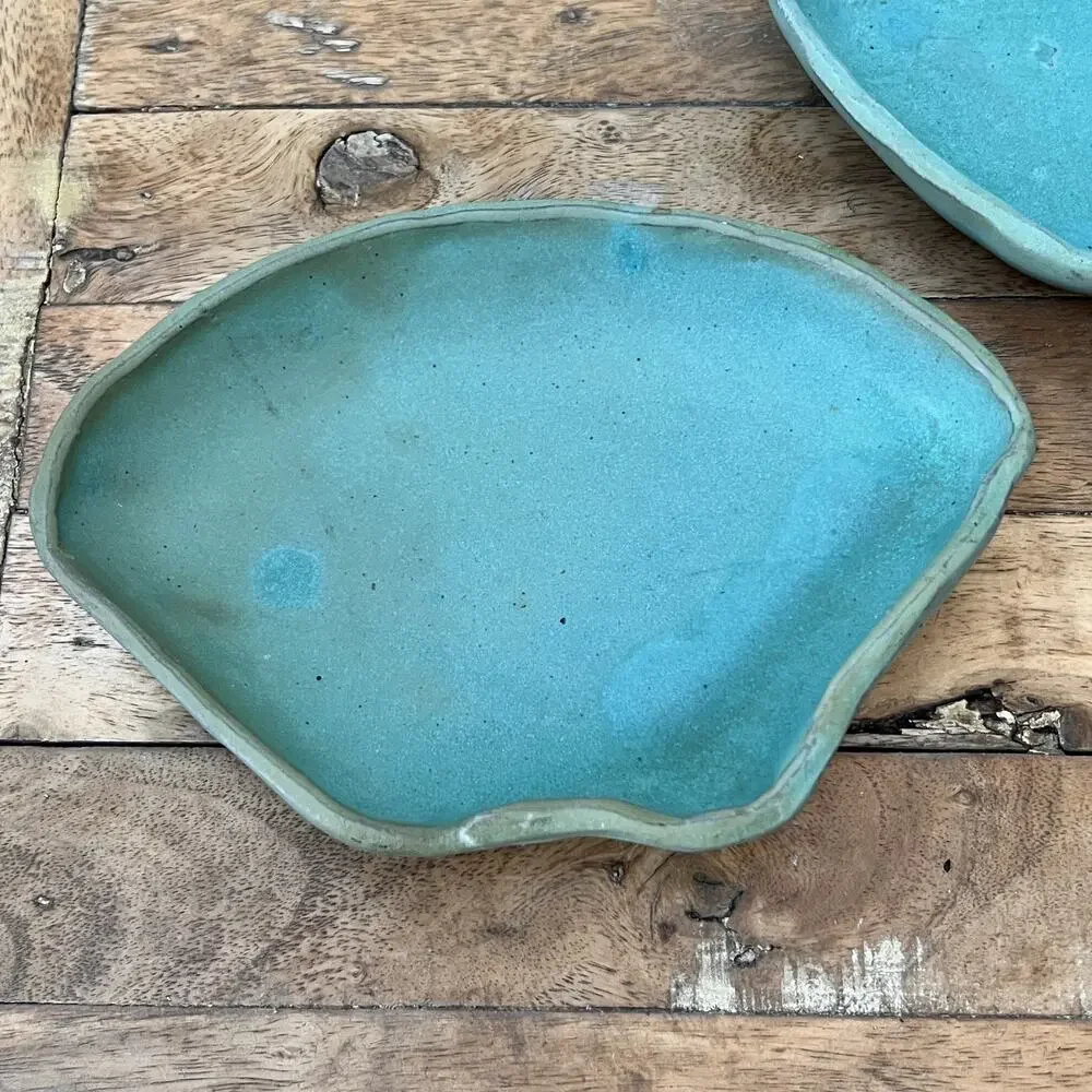 Studio Art Pottery Clay Trinket Dishes Set of 2 7